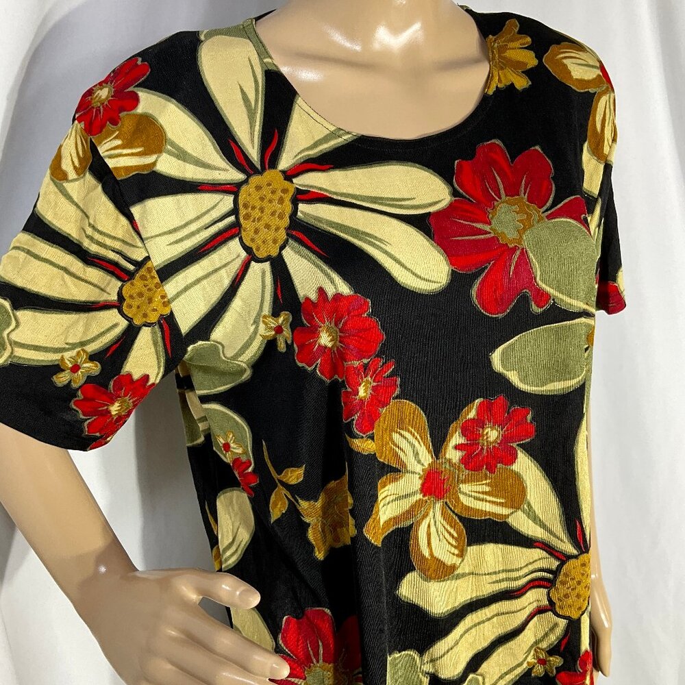 Vintage Jostar Sz L Floral Top Womens Blouse